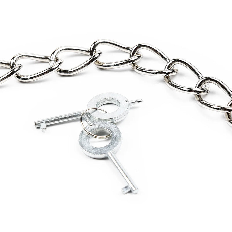 DUTRIEUX Stainless Steel Handcuffs BDSM Bondage Set Adjustable Metal Ankle Cuffs Chain Fetish Restraints Sex Toys For Couples