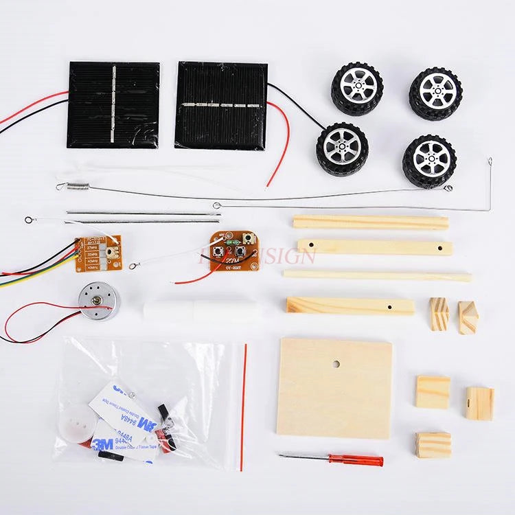 Kit de bricolaje para coche solar con control remoto, experimento científico para niños, STEM, educación electrónica, tecnología, física, juguetes para niños en edad escolar