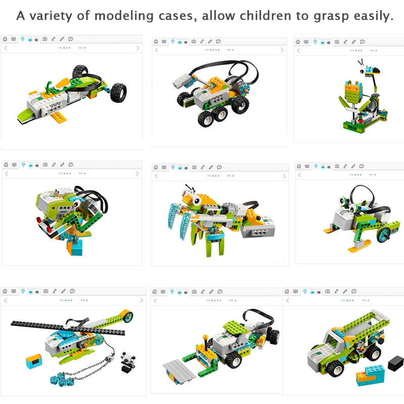 390 piezas de la tercera generación WeDo 2.0 Core Set Scratch 3.0 Robotics Construction School STEAM Kit de ladrillos educativos Juguetes Regalos