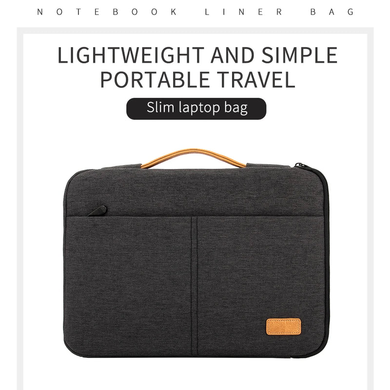 Funda para portátil de 14 a 15,6 pulgadas, funda para portátil para MacBook, HP, Dell, Acer, maletín para ordenador a prueba de golpes, estuche de viaje para hombres de negocios