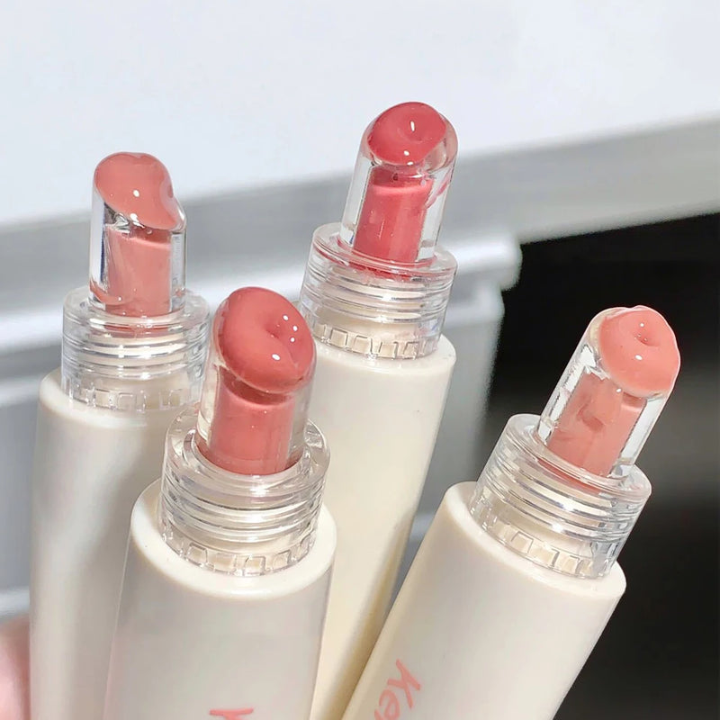 Brillo labial en gelatina, brillo labial duradero, lápiz labial hidratante de color, espejo, tinte labial al agua, maquillaje de belleza coreana para el cuidado de los labios