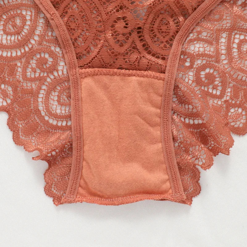 Women's Lace Panties New Sexy Underwear Female Low-Rise Bragas Mujer Cotton Crotch Breathable Lace Panty Culottes Femme