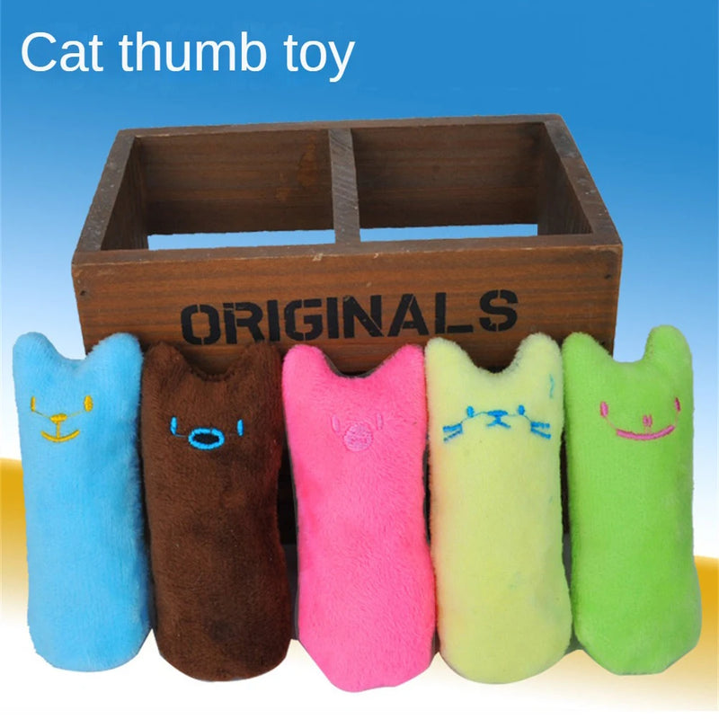 6-1PCS Catnip Toys Funny Interactive Plush Super Soft Pet Kitten Teeth Grinding Cat Toy Claws Thumb Bite Cat Mint Cats Pet Toys