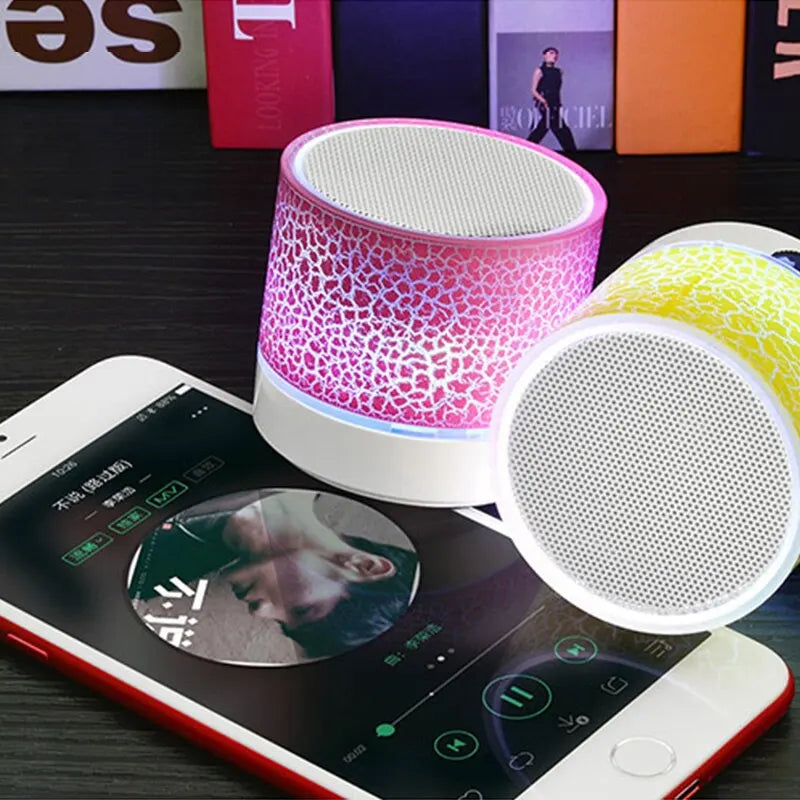 Mini Bluetooth Speaker Colorful LED Wireless Speaker Support TF Card USB Subwoofer Portable MP3 Music Sound Column For PC Phone