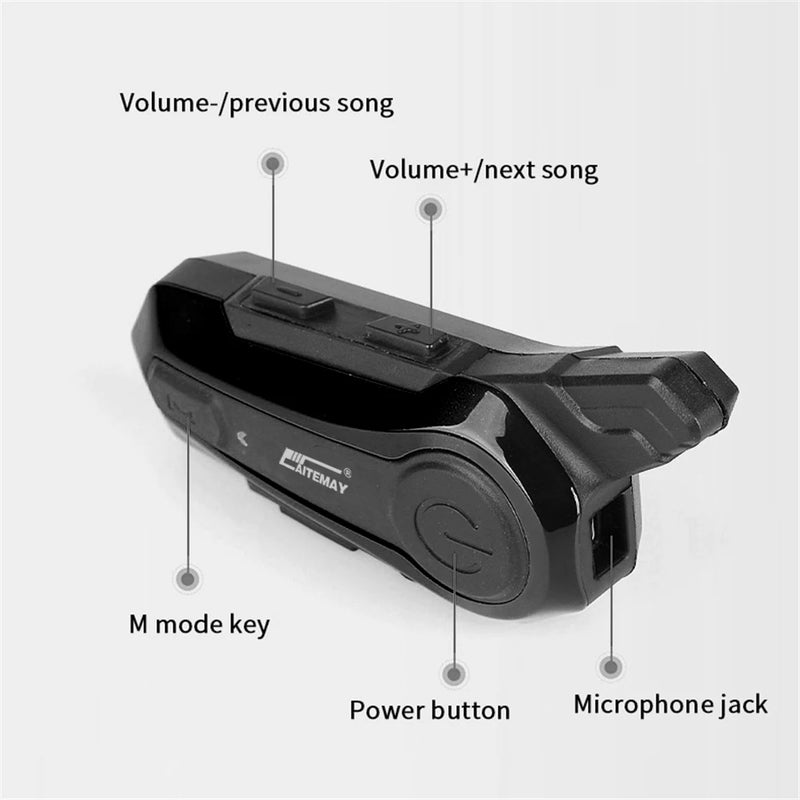 Intercomunicador para casco de motocicleta X1 Plus con Bluetooth 5.0, auriculares inalámbricos para motocicleta, altavoz de interfono de 1000 m, manos libres, walkie talkie para casco