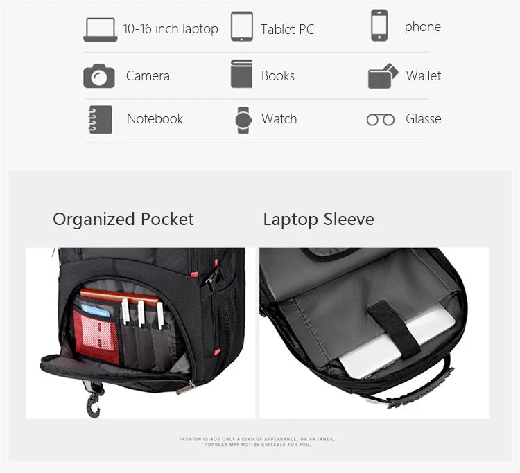 Swiss-Multifunctional bags Durable 17 Inch Laptop Backpack, Travel Bag,College Bookbag,USB Charging Port,Water Resistant