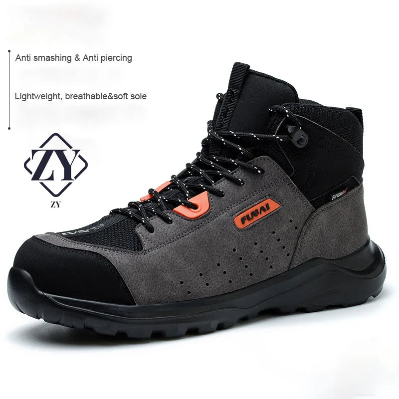 Botas de trabajo de alta calidad para hombre, con aislamiento de 6 kV, puntera compuesta, zapatos de electricista, antigolpes, antipinchazos, botas de seguridad protectoras