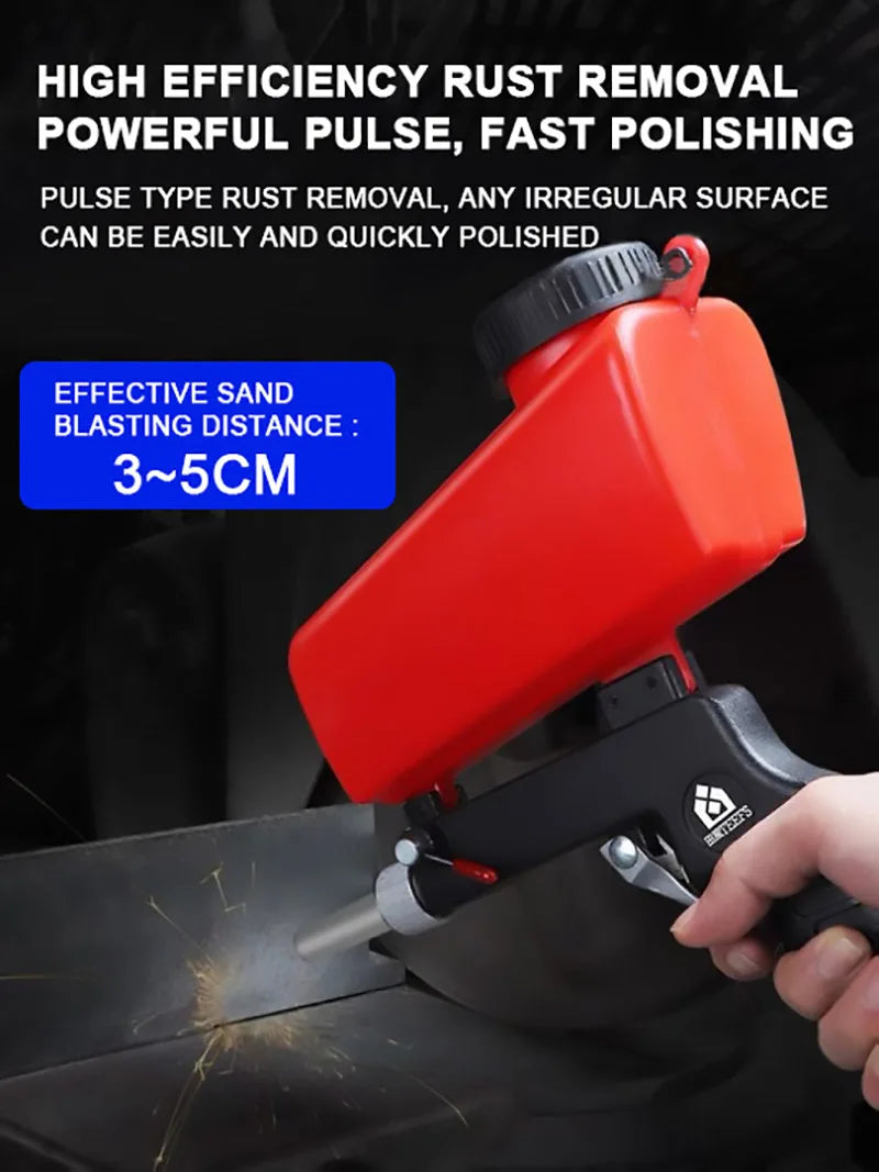 1/2/4PCS Adjustable Sandblasting Gun Sand Blaster Sand Blasting Machine Gravity Small Portable Handheld Pneumatic Blasting Gun