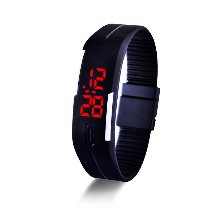 New Digital LED Watches Candy Color Silicone Rubber Touch Screen Digital Watches Women Men Children Bracelet Sports Wristwatch