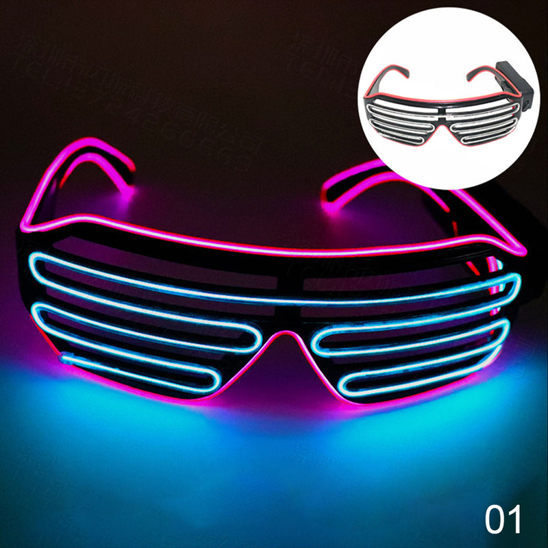 Glowing Glasses LED Gafas Luminous Bril Neon Christmas Glow Sunglasses Flashing Light Glass for Party Supplies Prop Costumes New