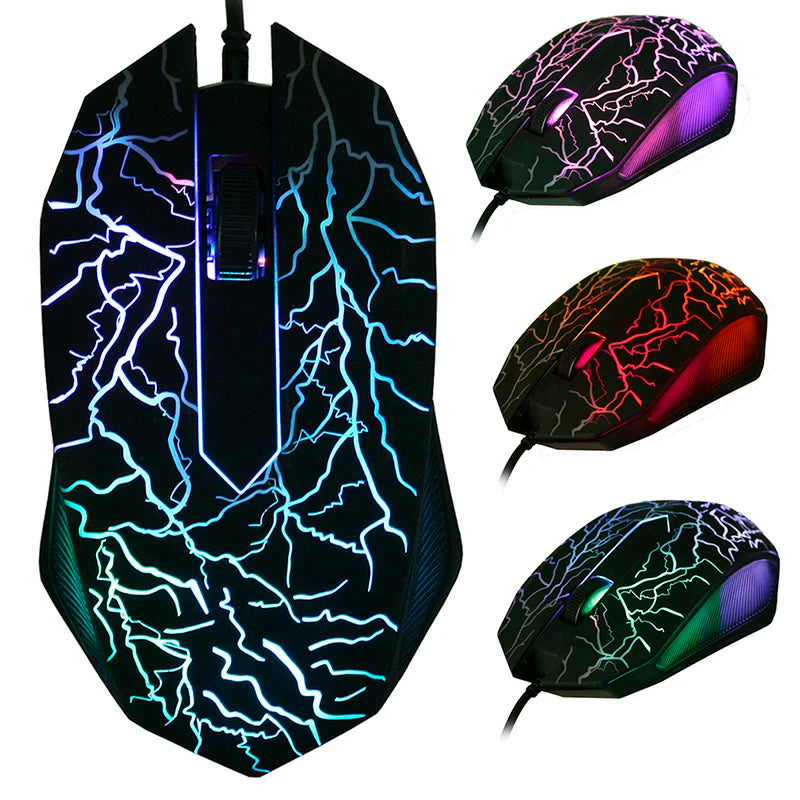 3200DPI Computer Mouses Colorful LED Professional Mouse Gaming Ultra-precise For Dota2 LOL Gamer Mouse Ergonomic USB Wired Mouse