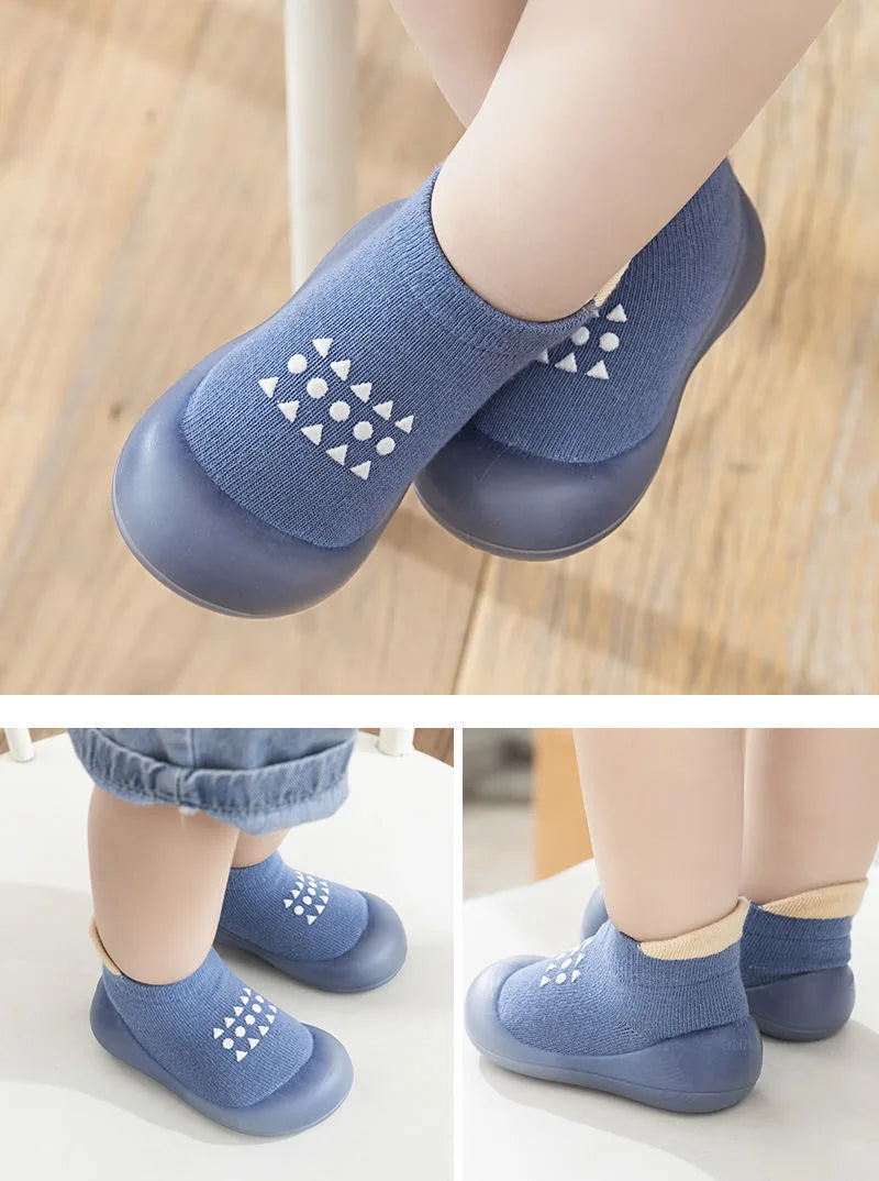 Baby Boy Girl First Walkers Children Sock Shoes Non-slip Floor Socks Kids Soft Rubber Sole Shoes Toddler Sock  Infant Booties