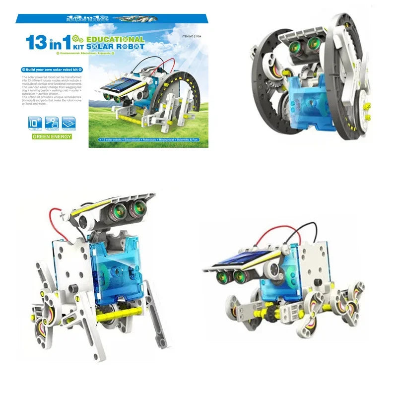 Kit de robot solar educativo STEM con 13 formas de transformación, juguetes científicos para niños, regalo escolar para niños