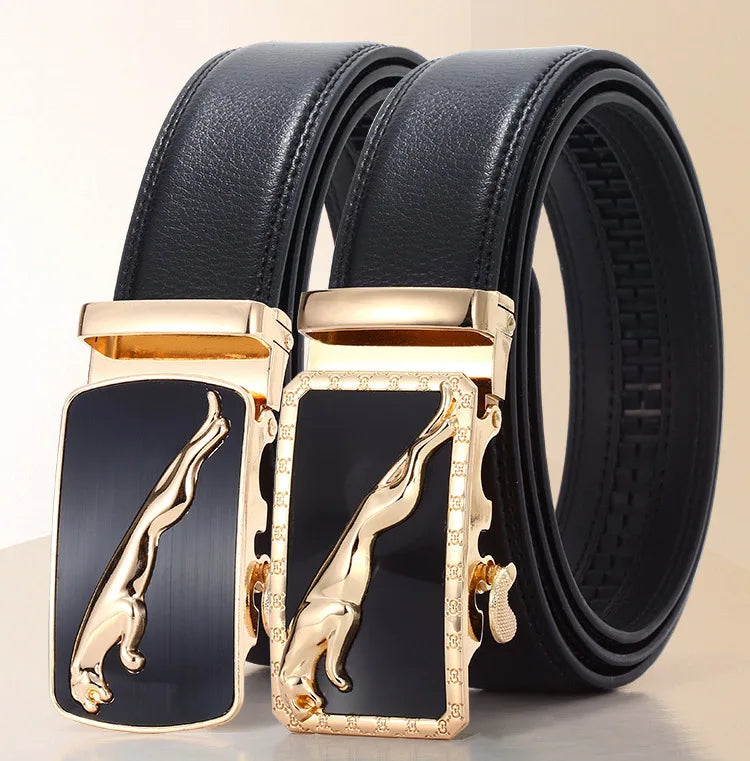 Belt Men's Business Boys Automatic Buckle Jaguar Daily Use All-Match Trousers Clothing Decoration Luxury New Version Of The Belt