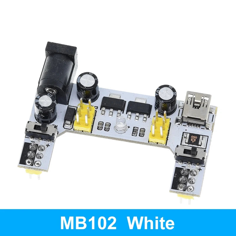 3.3V/5V MB102 Breadboard power module + 65 jumper wires + MB-102 830 points Prototype Bread board for arduino kit