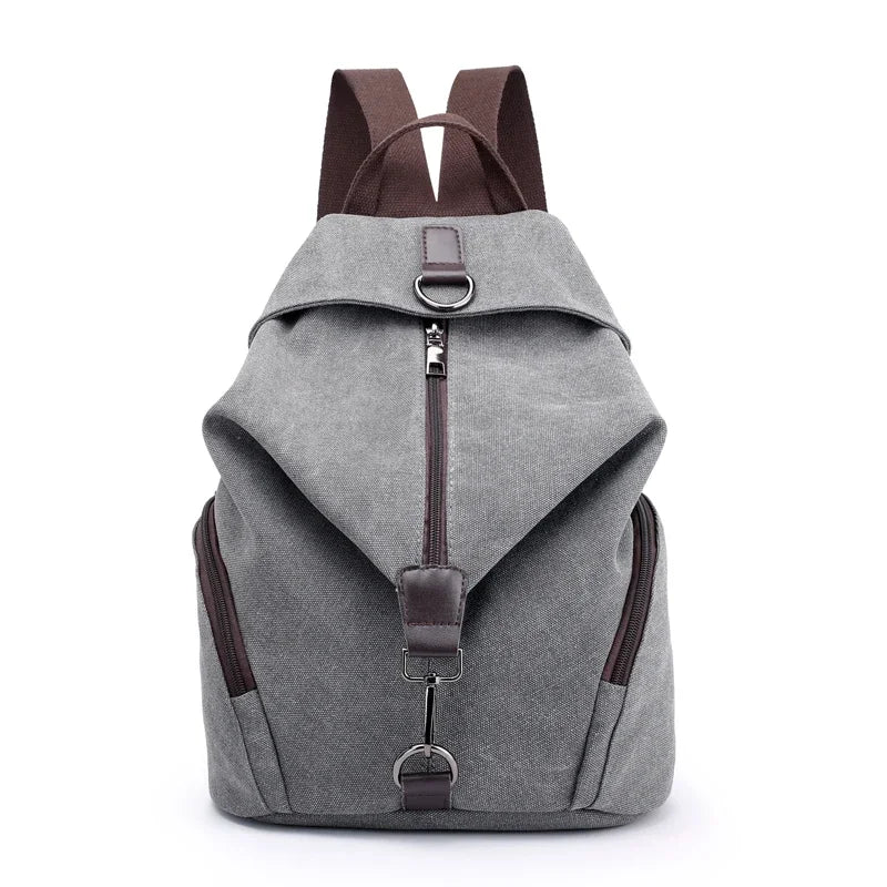 Fashion Canvas Female Backpack Multifuction Casual Backpack For Teenager Girls 2024 New Summer Women Large Capacity Shoulder Bag