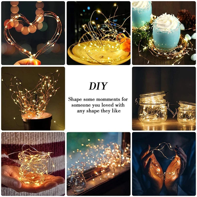 Solar Lights LED Fairy String Lights Waterproof 8 Lighting Modes String Lights for Christmas Party Wedding Decoration