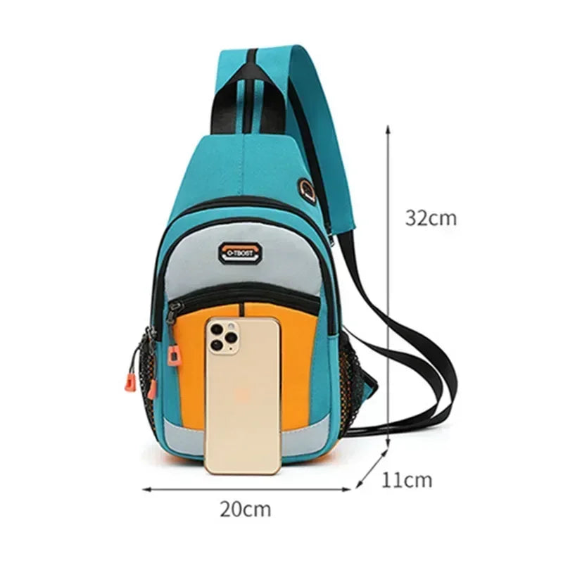 Mochila pequeña para mujer, bolso de pecho de tela Oxford, impermeable, bolso de mensajero de moda, bolso deportivo para mujer, bolso de viaje, bolso cruzado