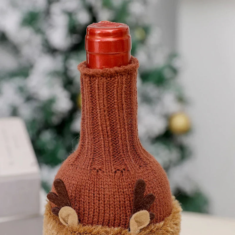 Christmas Decorations for Home Santa Claus Wine Bottle Cover Snowman Stocking Gift Holders Xmas Decor New Year