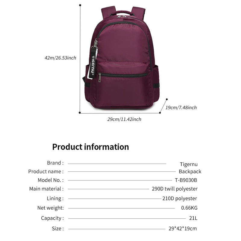 Tigernu Women Casual Anti-theft Backpack College Student Bags For Teenager Girls School Backapck Female Schoolbag Travel Mochila