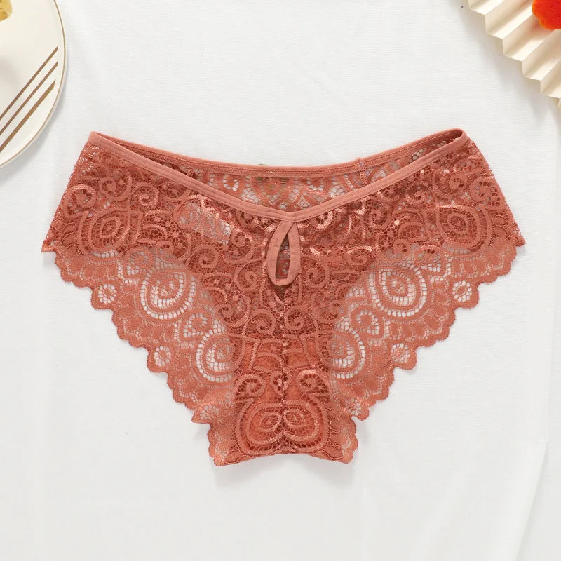 Women's Lace Panties New Sexy Underwear Female Low-Rise Bragas Mujer Cotton Crotch Breathable Lace Panty Culottes Femme