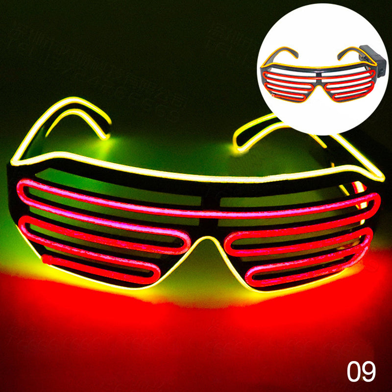 Glowing Glasses LED Gafas Luminous Bril Neon Christmas Glow Sunglasses Flashing Light Glass for Party Supplies Prop Costumes New