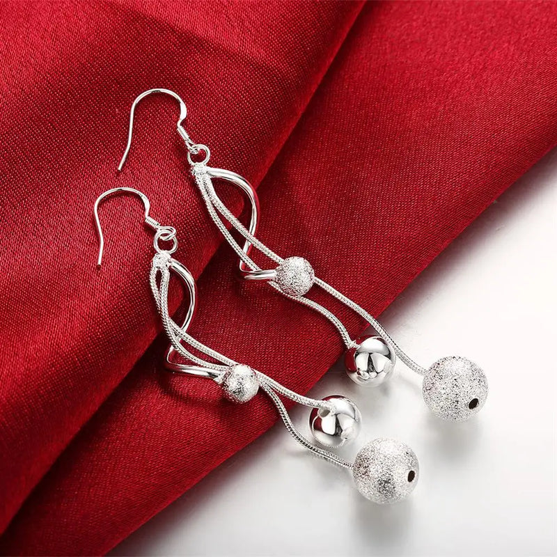 Pendientes de borlas de plata de ley 925 para mujer, joyería de moda para fiestas, pendientes largos, regalos de boda, bonitos