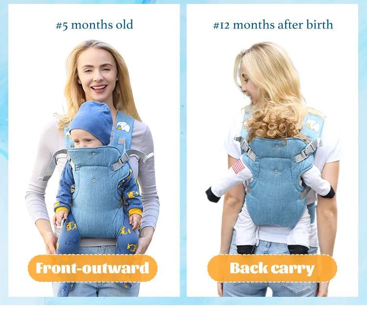 4 In 1 Multifunction Baby Carrier Front Facing Infant Sling Wrap Baby Kangaroo Bag Washable Lumbar Stool Baby Carrier Strap