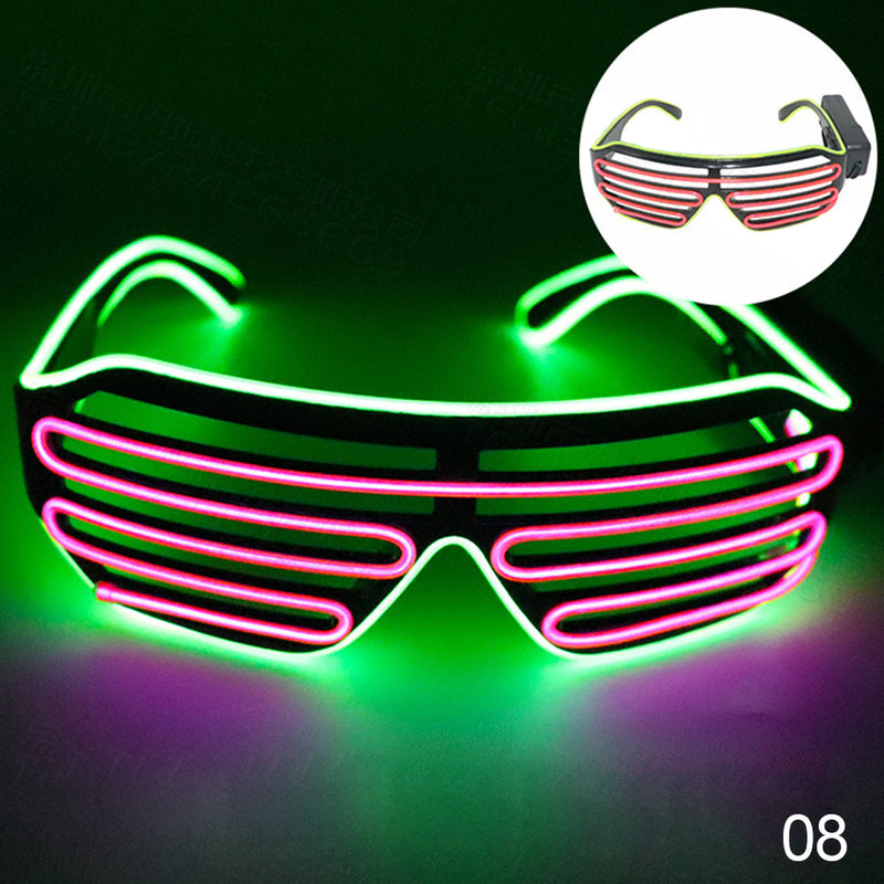 Glowing Glasses LED Gafas Luminous Bril Neon Christmas Glow Sunglasses Flashing Light Glass for Party Supplies Prop Costumes New