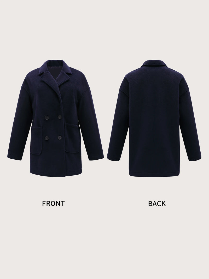 Autumn and winter new mid to long length outerwear, feminine and fashionable woolen coat, versatile in Europe and America