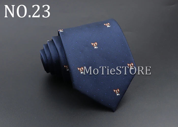 Men's Fashion Tie 8cm Blue Necktie Classic Plaid Striped Neck Tie Paisley Floral Neckties Daily Wear Cravat Wedding Party Gift