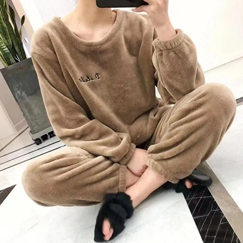 Coral Velvet Warm Pants 2023 New Suit for Men and Women in Winter Warm Plush Loose Housewear Pajamas Sportswear Room Underwear