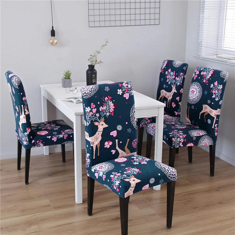 1pc Universal Chair Cover Christmas Hotel Household Anti-fouling Chair Cover Piece Elastic Office Computer Seat Cover