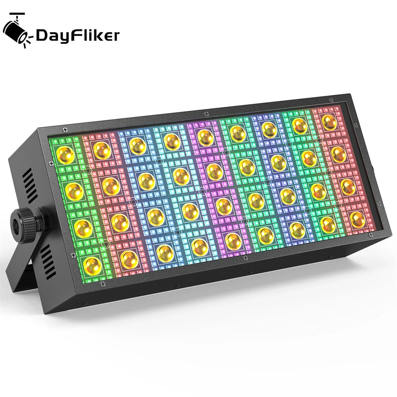 DayFlicker Strobe Lights 36 Pcs  Warm White Light + 648 Pcs 5050 RGB Stage Light for Wedding Xmas Birthday Club Live Concert