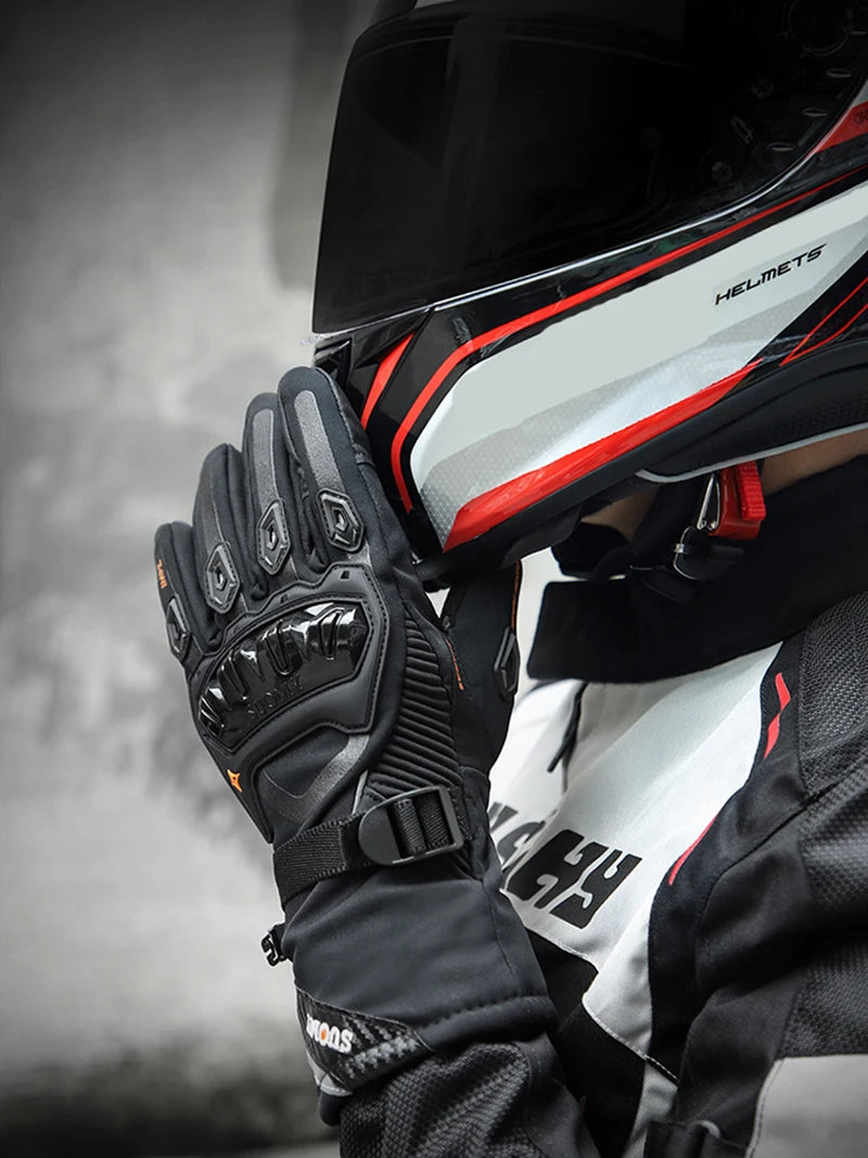 2023-Upgrade Motorcycle Gloves Guantes Moto Riding Touch Screen Winter for Ls2 Jacket Benelli Leoncino 500 Kemimoto