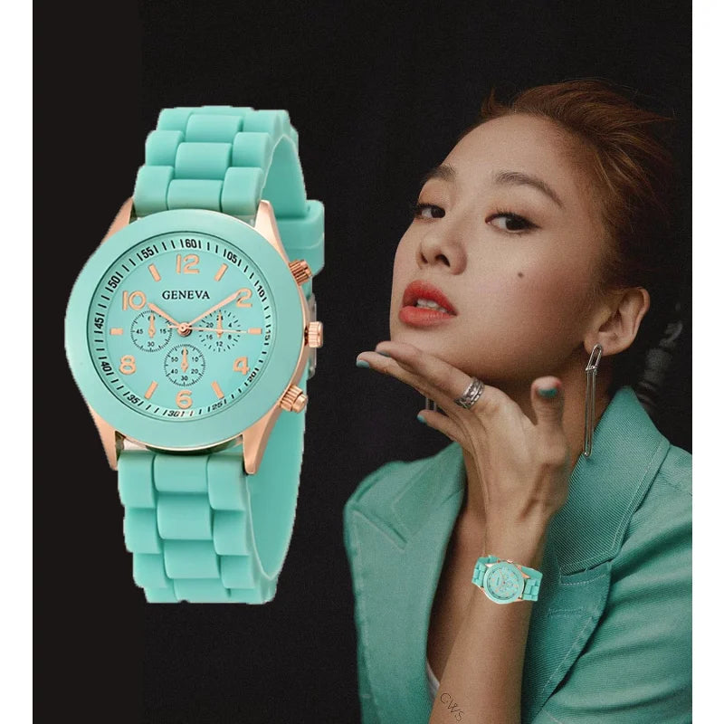 Relojes de mujer 2023 Nueva marca de moda de lujo Reloj de mujer Correa de silicona Reloj de pulsera de cuarzo para mujer Relogio Feminino Zegarki