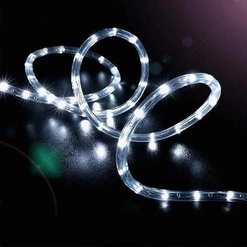 300Led Outdoor Solar Tube Rope Led Fairy Light Garden Christmas Decoration Xmas Wedding Garland Waterproof String Light Strip