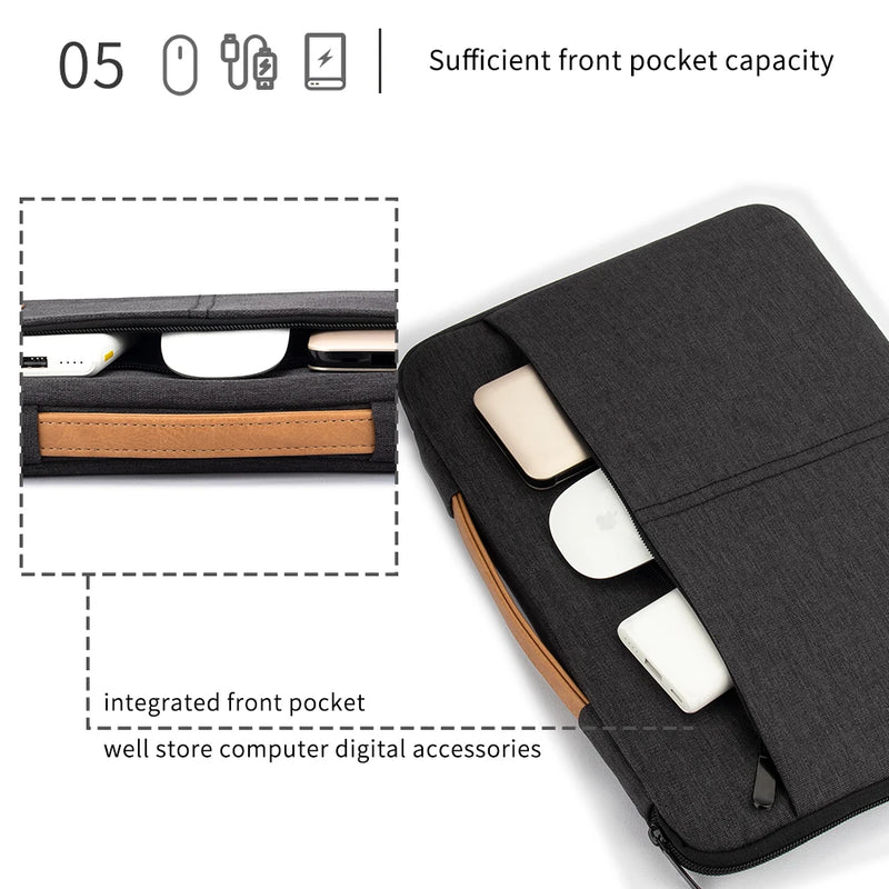 Funda para portátil de 14 a 15,6 pulgadas, funda para portátil para MacBook, HP, Dell, Acer, maletín para ordenador a prueba de golpes, estuche de viaje para hombres de negocios