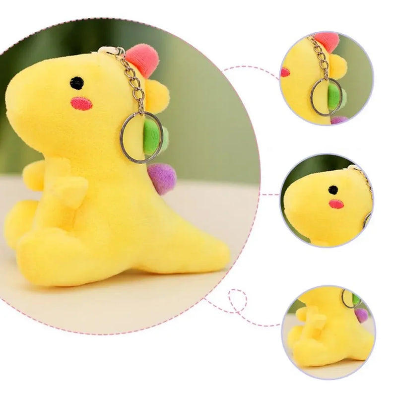 Precioso muñeco de peluche de dinosaurio súper suave, llavero de animal de peluche de dibujos animados para niños, muñeco de abrazo para bebé, almohada para dormir, decoración del hogar