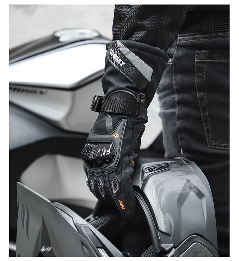 2023-Upgrade Motorcycle Gloves Guantes Moto Riding Touch Screen Winter for Ls2 Jacket Benelli Leoncino 500 Kemimoto