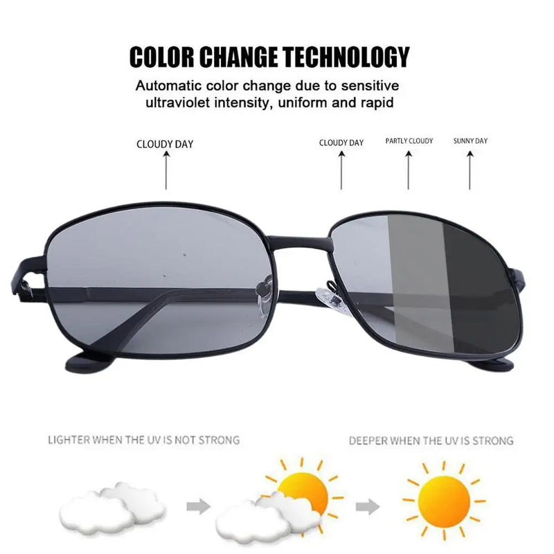 NEW Mens Polarized Photochromic Sunglasses UV400 Sport Pilot Glasses Driving Fishing 2024