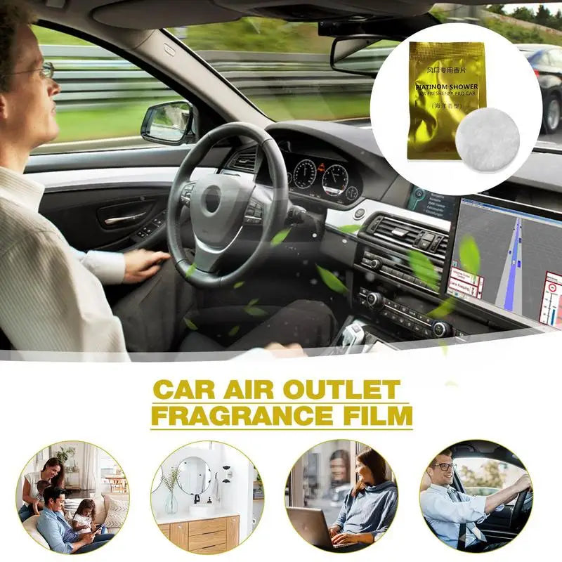 5/10 piezas de recambios de ambientador con clip para rejilla de ventilación de coche, almohadillas de repuesto con fragancia sólida, tabletas de recambio para ambientador de coche de larga duración para el hogar