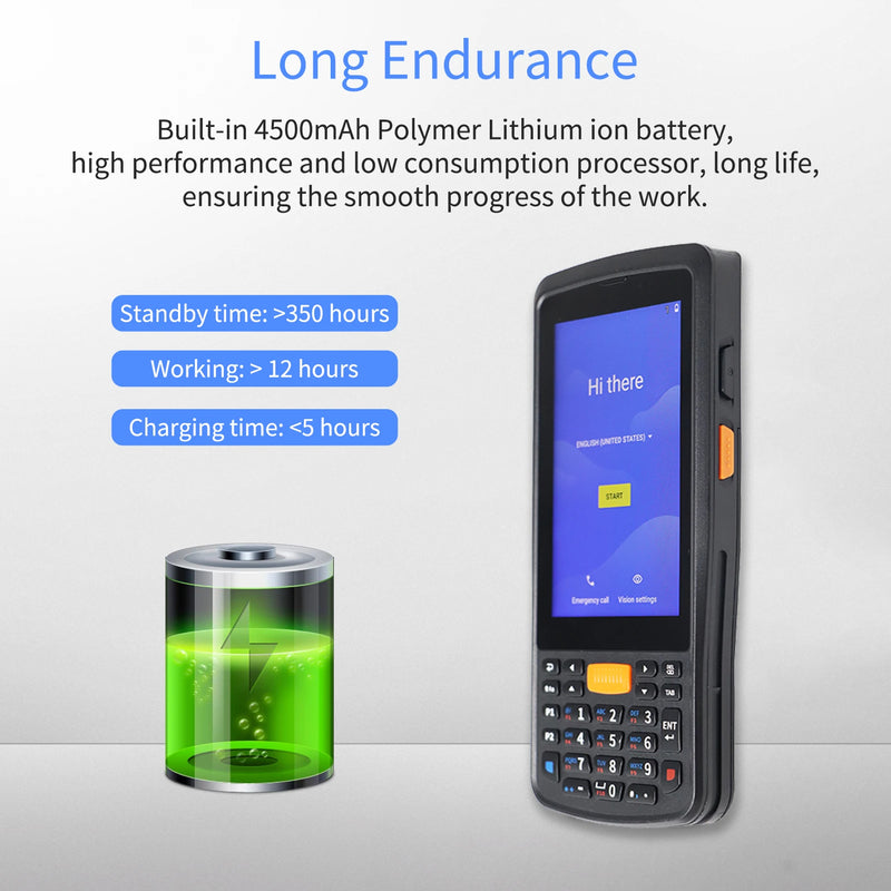 Android 11 4" Rugged PDA Handheld Terminal  4GB+64GB 1D2D Scanner Barcode Reader 4G WiFi GPS Warehouse  Data Collector Inventory