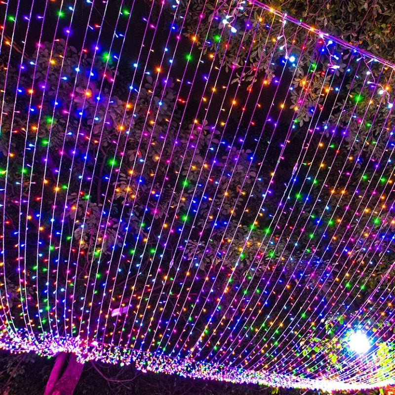 1-10M Outdoor LED String Lights Fairy Garland Lighting Strings Christmas Festival Home Party Decor Waterproof Landscape Lamps