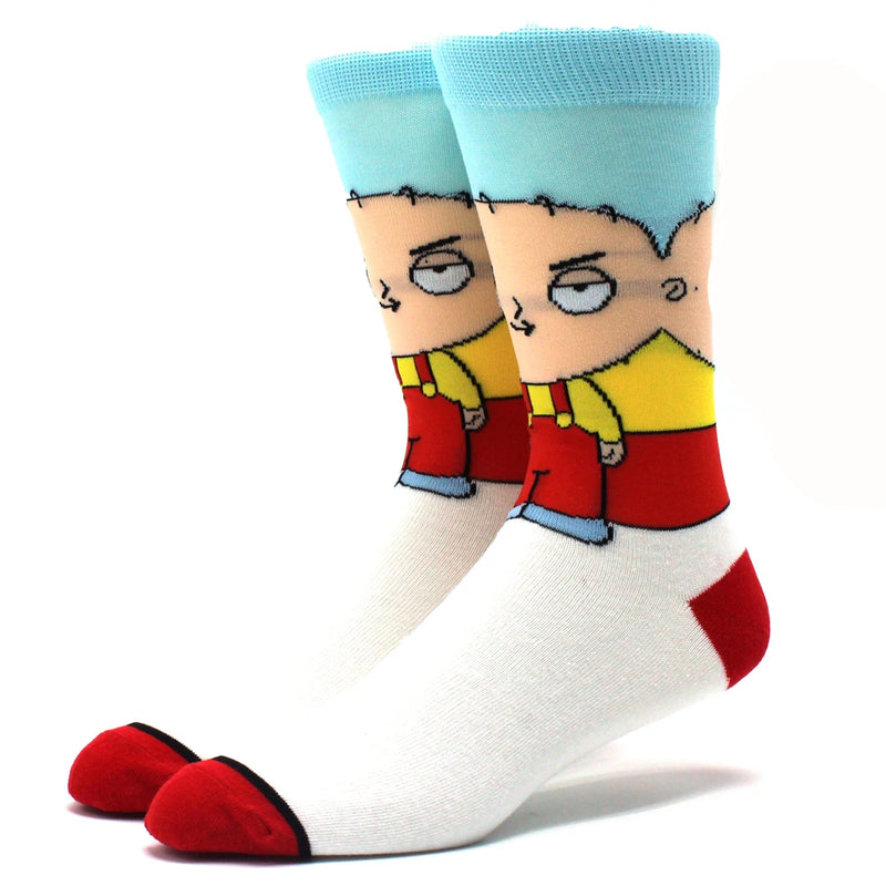 1 pair of new men's anime movie women's socks cotton stockings men's role-playing calf socks crew personality hip-hop fun socks