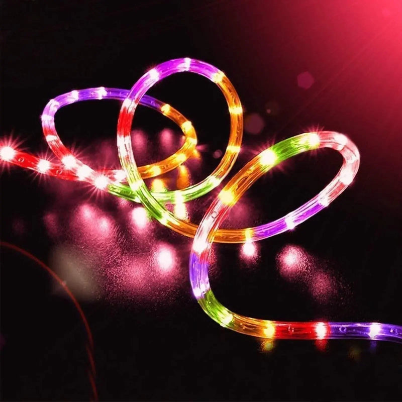 300Led Outdoor Solar Tube Rope Led Fairy Light Garden Christmas Decoration Xmas Wedding Garland Waterproof String Light Strip