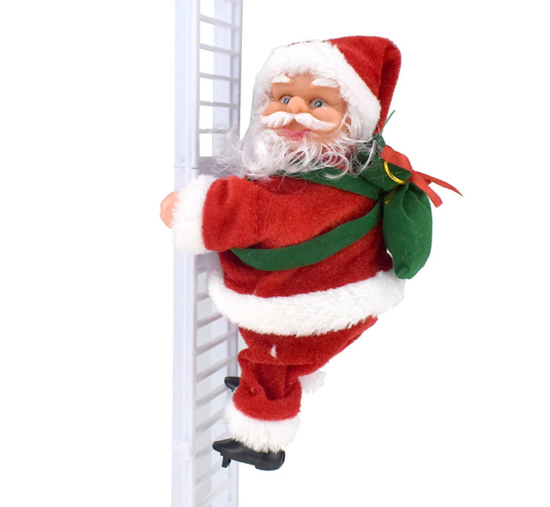 2024 Santa Claus Climbing Rope Electric Climbing Ladder Music Santa Claus Climbing Beads Santa Claus Music Electric Doll Decor