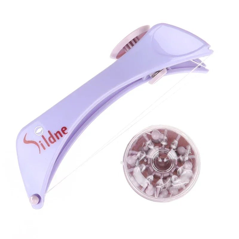 Protable Facial Hair Remover Spring Threading Face Cheeks Arm Epilator Facial Massager Makeup Beauty Tool for Women and Girls