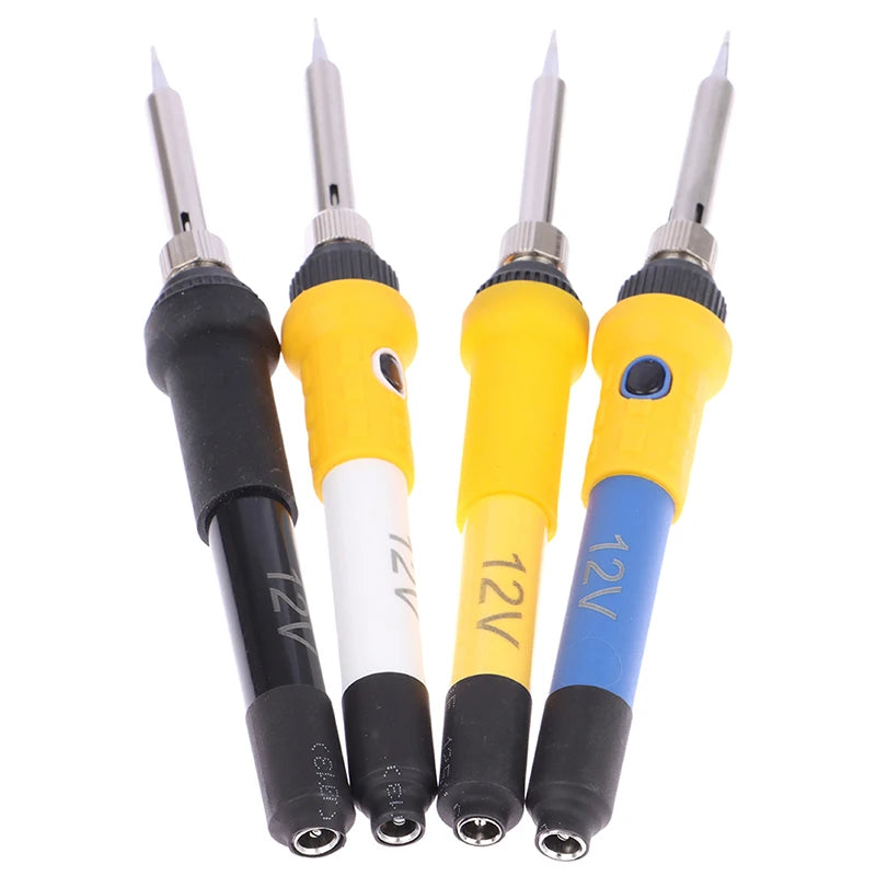 DC 12V Portable Soldering Iron Low-voltage Car Battery 60W Welding Rework Repair Tools Rubber Handle Rechargeable Soldering Iron