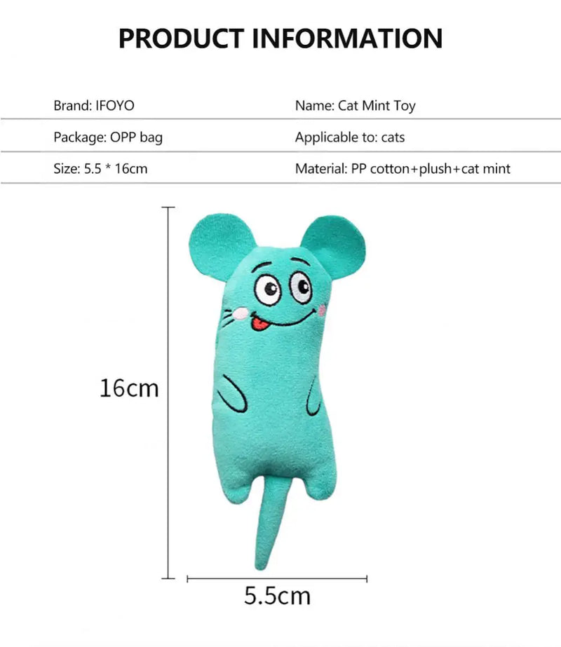 6-1PCS Catnip Toys Funny Interactive Plush Super Soft Pet Kitten Teeth Grinding Cat Toy Claws Thumb Bite Cat Mint Cats Pet Toys